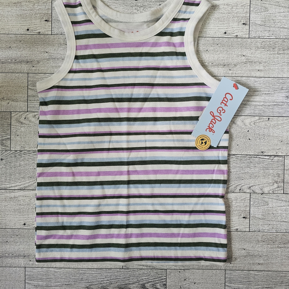 Cat & Jack Striped Girls Tank Top - Multicolor Size 18 Months